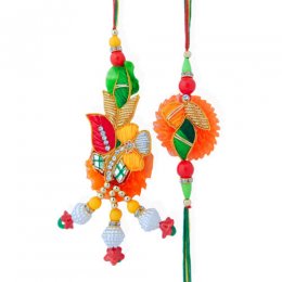 Striking Colors Rakhi Lumba Set Striking Colors Rakhi Lumba Set