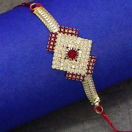 Small Diamonds Square Rakhi Small Diamonds Square Rakhi