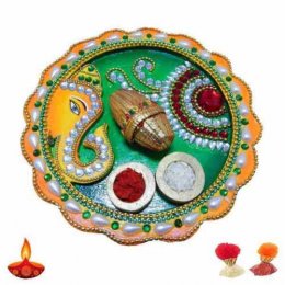 Lord Ganesh Wooden Thali Lord Ganesh Wooden Thali