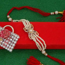 Treasurable Pearl Rakhi Treasurable Pearl Rakhi