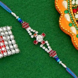 Fancy Diamond Cut Stone Rakhi Fancy Diamond Cut Stone Rakhi