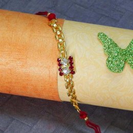 Artificial Diamond & Gold Rakhi Artificial Diamond & Gold Rakhi