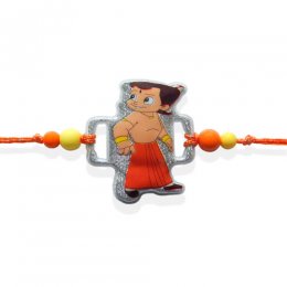 Silver Base Chota Bheem Rakhi Silver Base Chota Bheem Rakhi