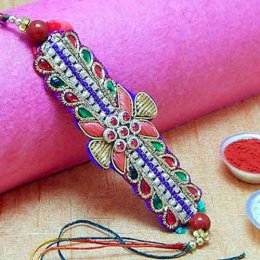 Alluring stone studded Rakhi Alluring stone studded Rakhi