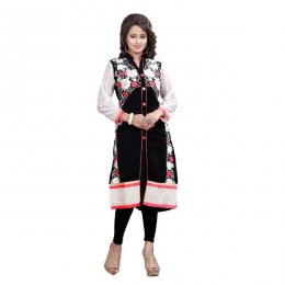 Black Georgette Embroidered Kurti Black Georgette Embroidered Kurti