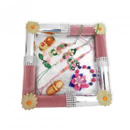 Square Fancy Rakhi Tray - 19 Square Fancy Rakhi Tray - 19