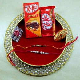 Classy And Attractive Rakhi Thali - Canada Delivery Only Classy And Attractive Rakhi Thali - Canada Delivery Only
