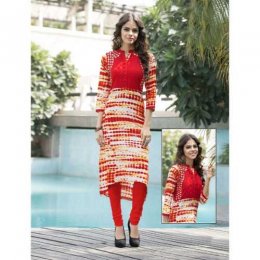 Superb Red and White Designer Kurti Superb Red and White Designer Kurti