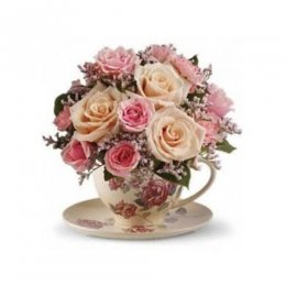 Victorian Teacup Bouquet Victorian Teacup Bouquet