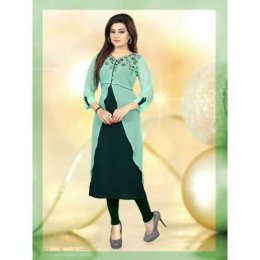 Inspiring Sea Gren Designer Kurti Inspiring Sea Gren Designer Kurti