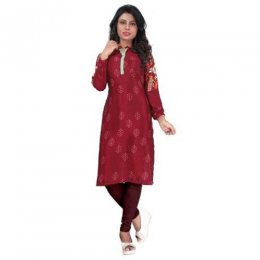 Ravishing Maroon Designer Kurti Ravishing Maroon Designer KurtiÂ