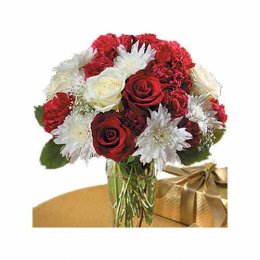 Red And White Bouquet - Peru Delivery Only Red And White Bouquet - Peru Delivery Only