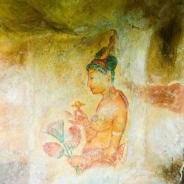 Apsara Painting At Sigiriya Rock Apsara Painting At Sigiriya Rock