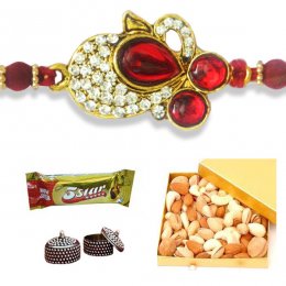 Golden Diamond Rakhi - 11 - UK Delivery Only Golden Diamond Rakhi - 11 - UK Delivery Only