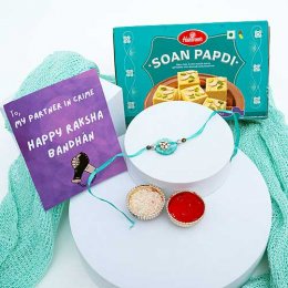 Designer Rakhi With Soan Papdi - Australia Delivery Direct Designer Rakhi With Soan Papdi - Australia Delivery Direct