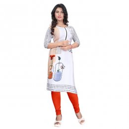 Charming White Designer Kurti Charming White Designer Kurti
