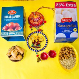 One Hanging Ganesha & Sweets - USA Delivery Direct One Hanging Ganesha & Sweets - USA Delivery Direct