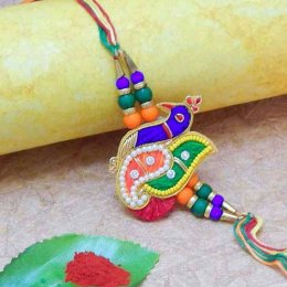 Peacock Beautiful & Rich Zardosi Rakhi Peacock Beautiful & Rich Zardosi Rakhi