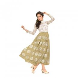 Stunning Beige and white Designer Kurti Stunning Beige and white Designer Kurti