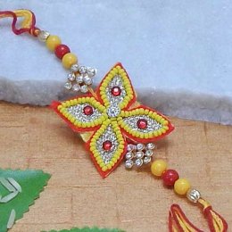 Beautiful Flower Beads Rakhi Beautiful Flower Beads Rakhi