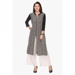 Superb Black and White Designer Kurti Superb Black and White Designer Kurti