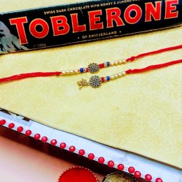 Toblerone Chocolate With Bhaiya Bhabhi Rakhi - Australia Direct Toblerone Chocolate With Bhaiya Bhabhi Rakhi - Australia Direct