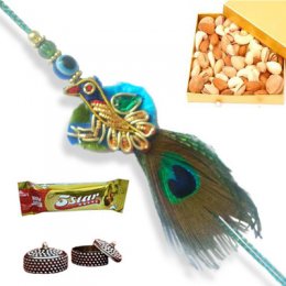 Zardosi Peacock Rakhi - 12 - UK Delivery Only Zardosi Peacock Rakhi - 12 - UK Delivery Only