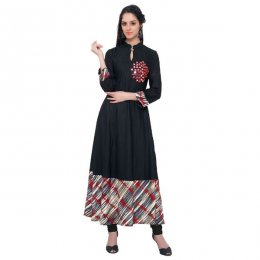 Viva N Diva Black Colored Cotton Kurti Viva N Diva Black Colored Cotton Kurti