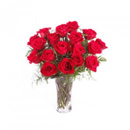 18 Red Roses in Vase - Peru Delivery Only 18 Red Roses in Vase - Peru Delivery Only