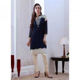 Nevy Blue Color with Embroidery Work Incredible Readymade Kurti Nevy Blue Color with Embroidery Work Incredible Readymade Kurti
