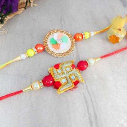 Auspicious Swastik Rakhi Set Auspicious Swastik Rakhi Set