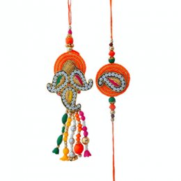 Dazzling Lumba Rakhi For Bhaiya-Bhabhi Dazzling Lumba Rakhi For Bhaiya-Bhabhi