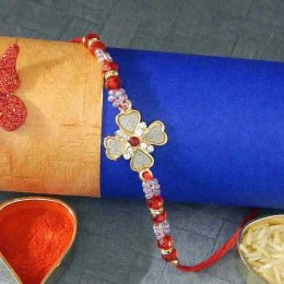 Floral Blue Rakhi Thread Floral Blue Rakhi Thread
