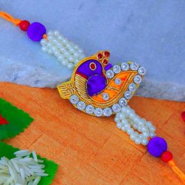 Peacock Zarigota Fancy Rakhi Peacock Zarigota Fancy Rakhi