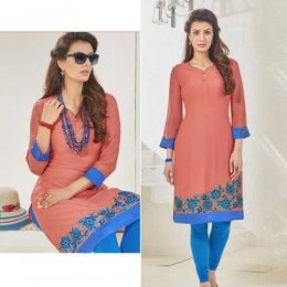 Ravishing peach Designer Kurti Ravishing peach Designer KurtiÂ