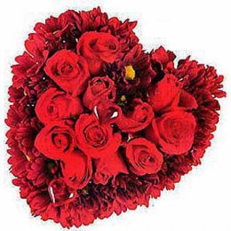 Heart Shaped Arrangement Of Roses - Malta Delivery Only Heart Shaped Arrangement Of Roses - Malta Delivery Only