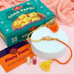 Pearl Rakhi With Soan Papdi - Australia Delivery Direct Pearl Rakhi With Soan Papdi - Australia Delivery Direct
