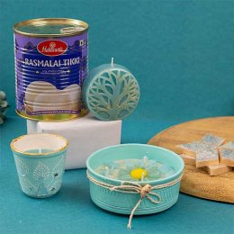 Kaju Katli & Rasmalai with Diya - USA Delivery Direct Kaju Katli & Rasmalai with Diya - USA Delivery Direct