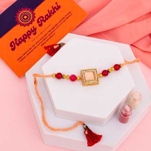 Square Diamond Rakhi - Australia Delivery Direct